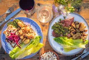 Fresh food available from the camp kitchen at Woodfire at Westerlands