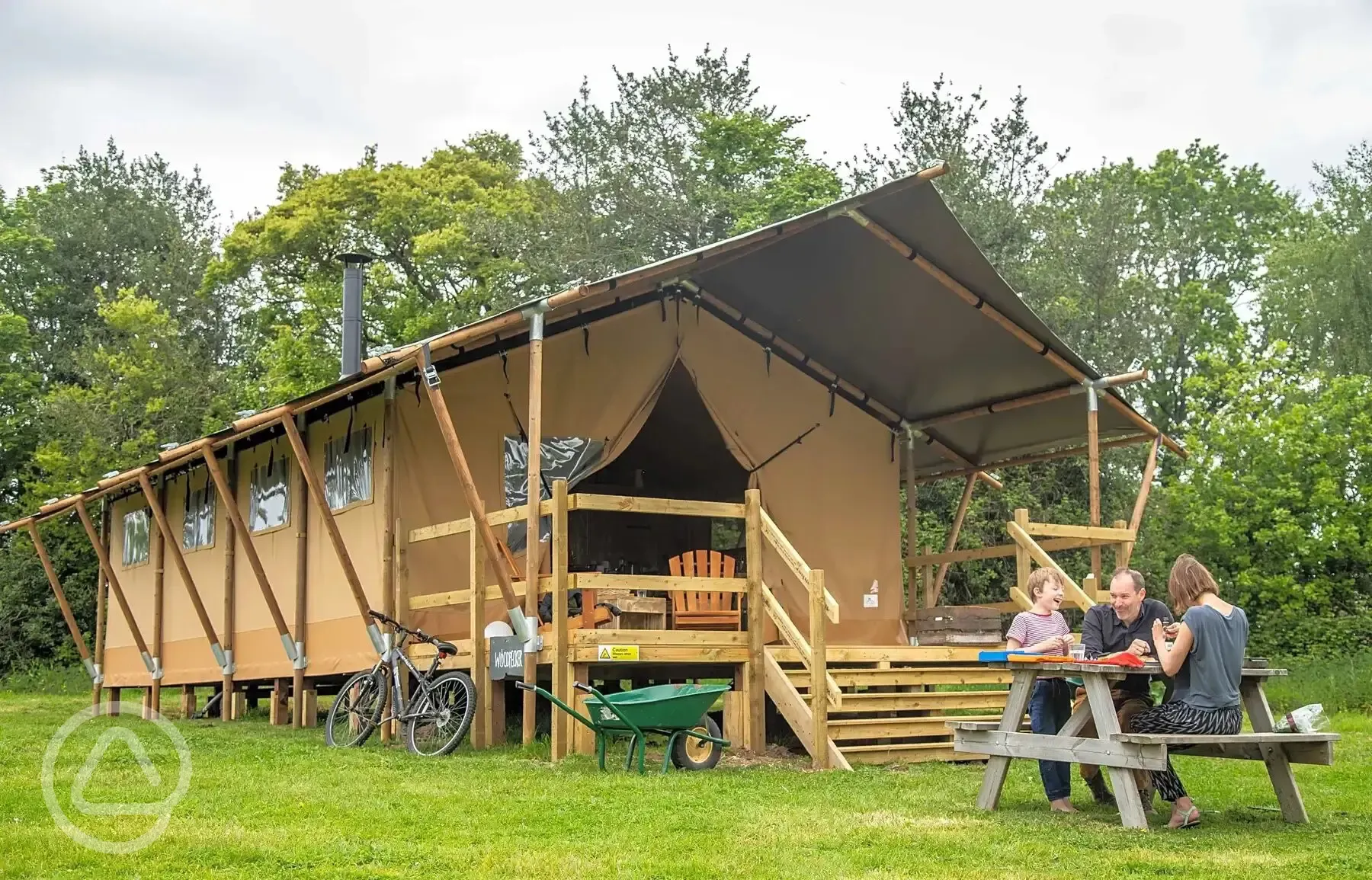 Outside the safari tents