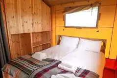 Safari tent double bedroom