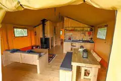 Safari tent interior