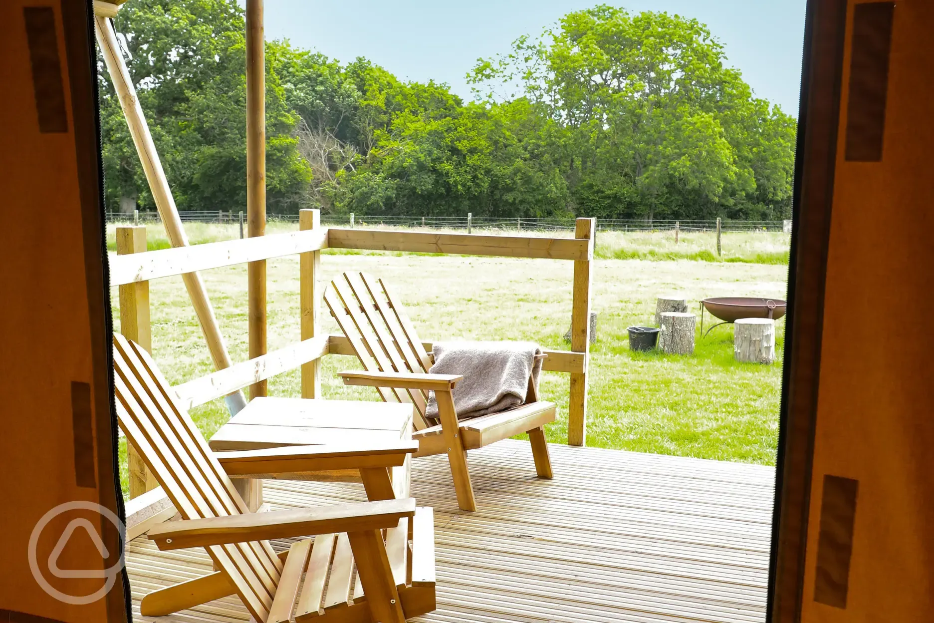 Safari tent decking