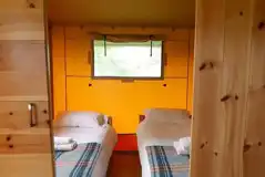 Safari tent twin bedroom