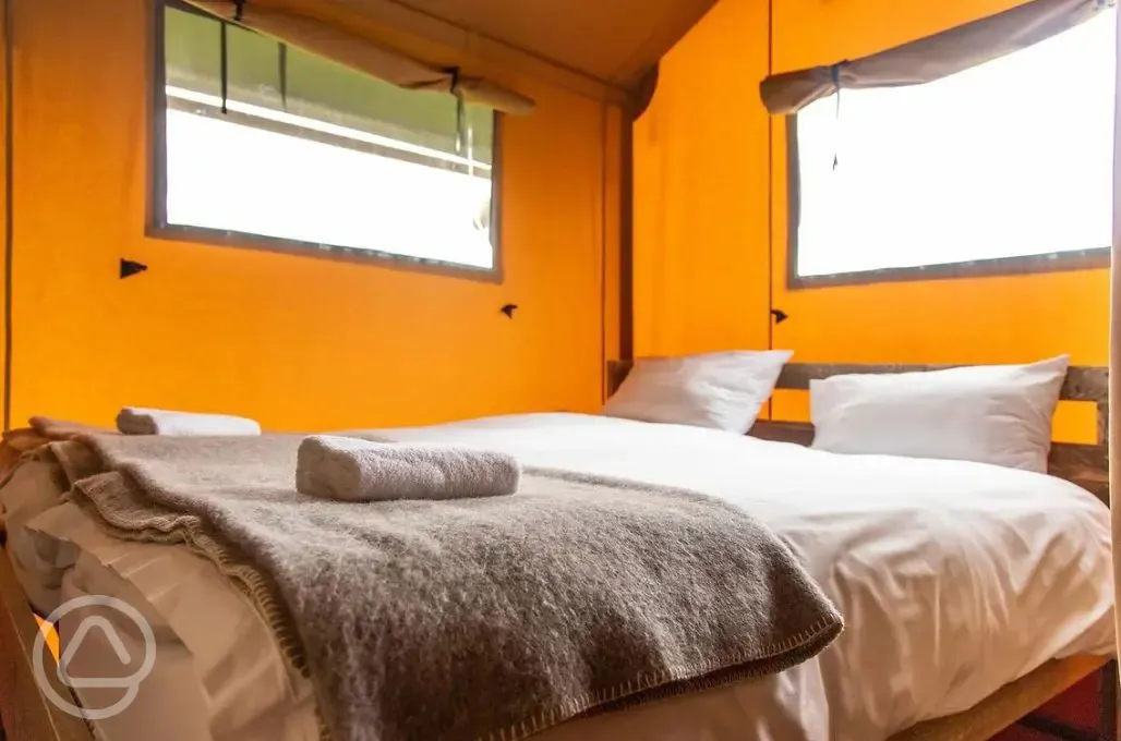 Safari tent double bedroom