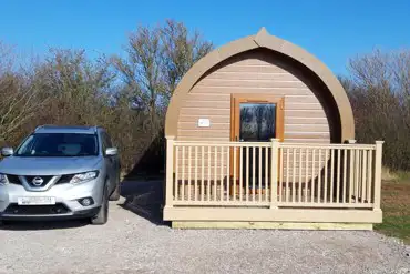 Our new lakeside glamping pods.