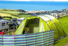 Non electric grass pitches and sea views