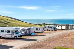 Fully serviced hardstanding super pitches at Woolacombe Sands Holiday Park