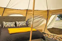 Stargazer bell tent double bed (bedding provided) Stargazer bell tent double bed (bedding provided)