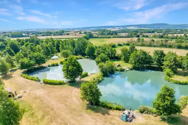 Fishing lakes aerial