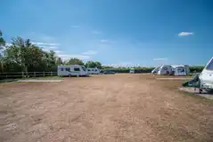 Electric grass and hardstanding pitches with 16 amp hook ups