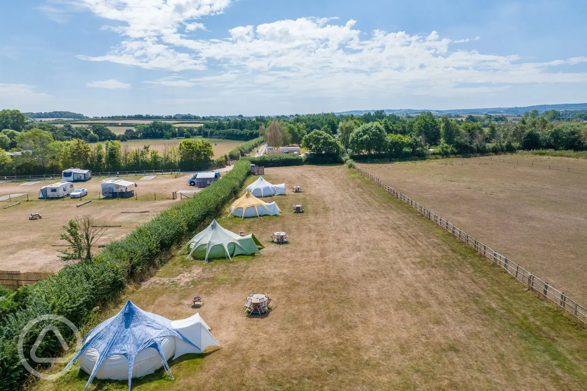 Standard bell tents aerial