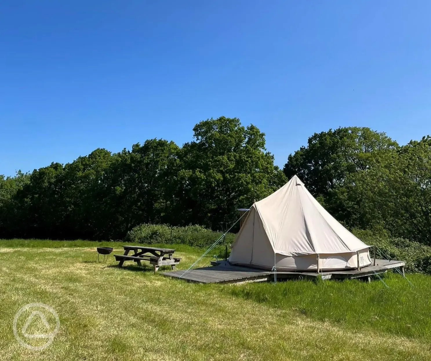 Unfurnished bell tent