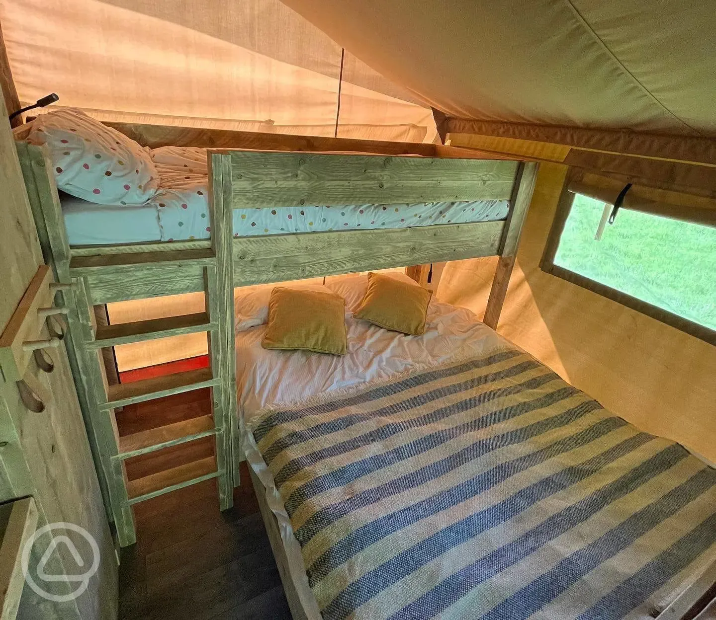 Safari tent bedroom