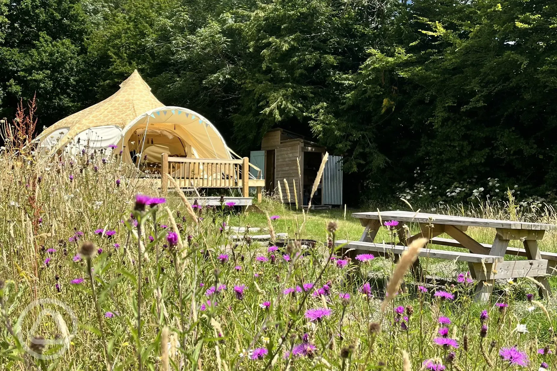 Furnished bell tent