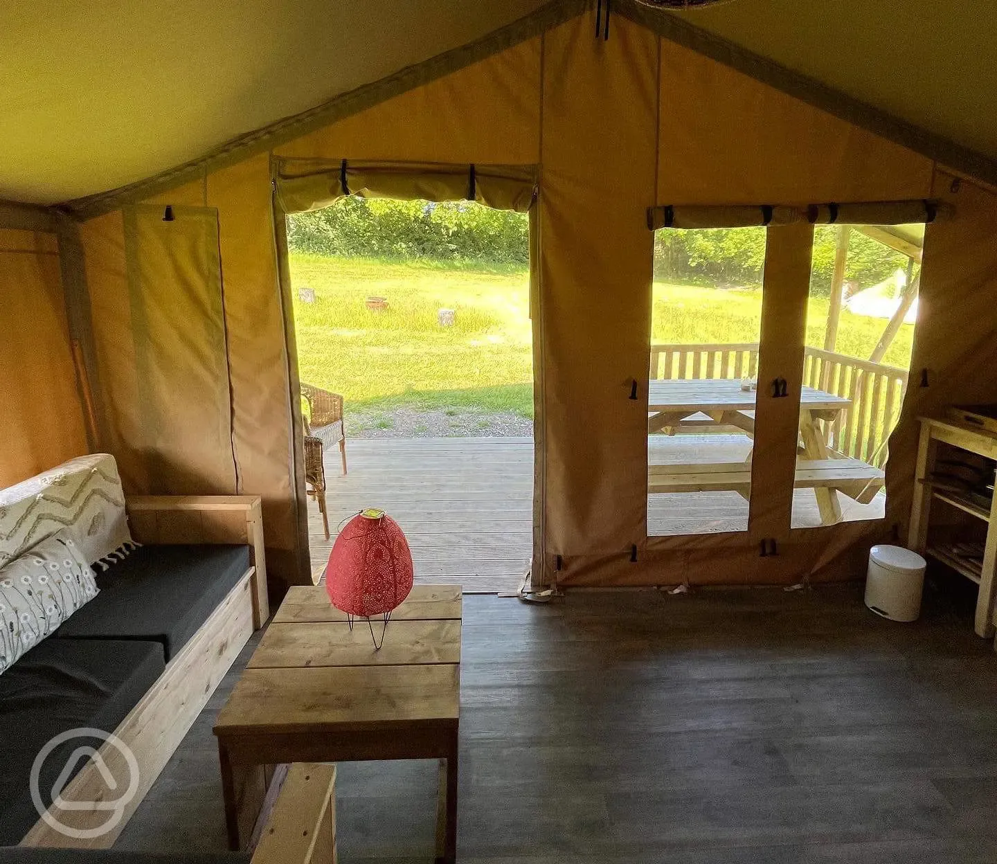 Safari tent interior