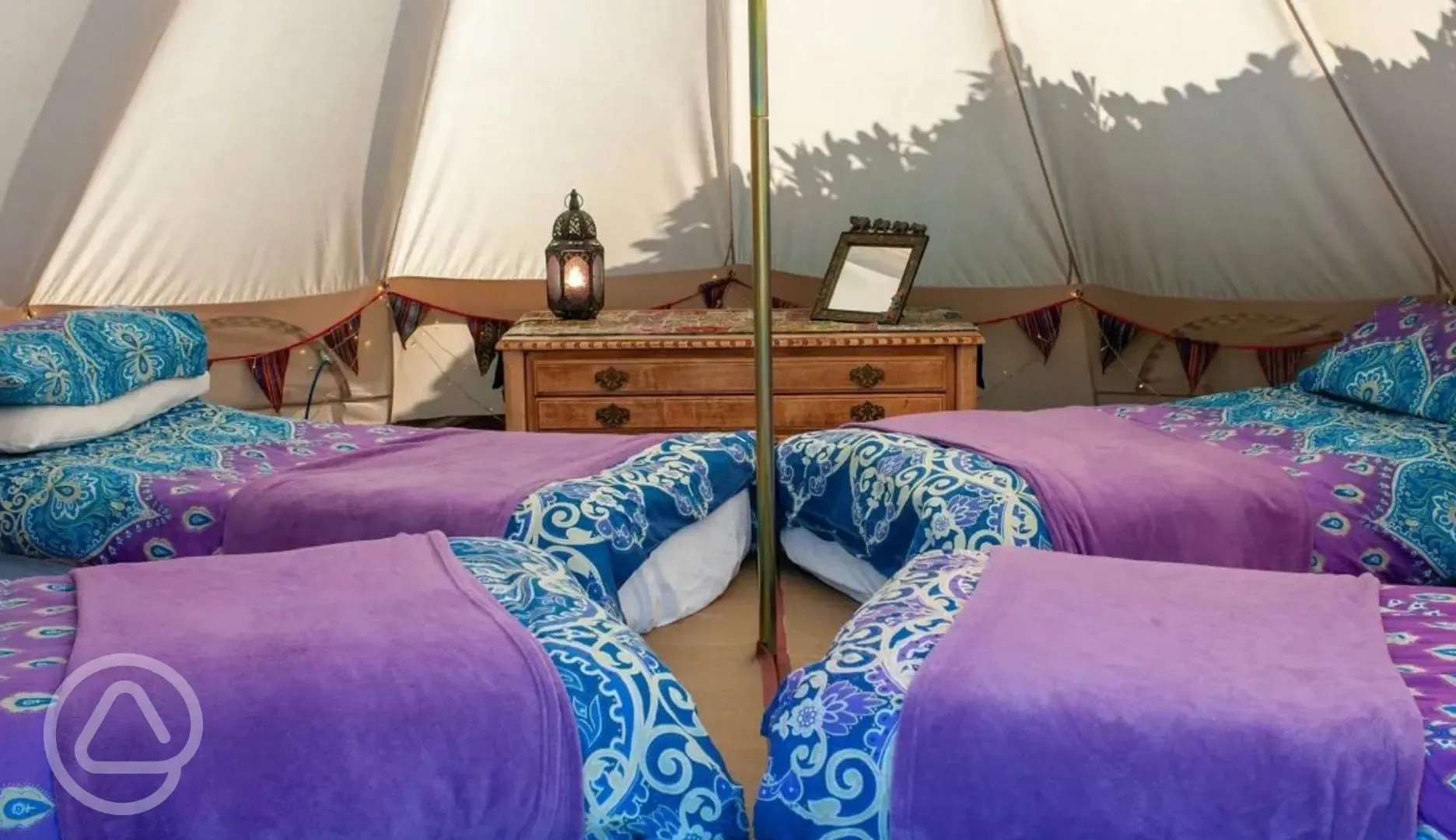 Beds in Marrakesh bell tent