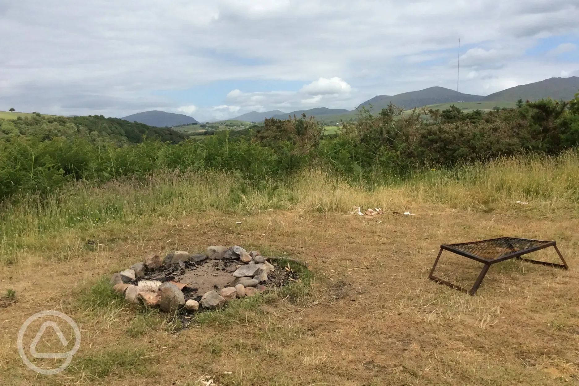 Fire pits by each pitch