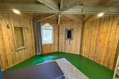 Six person camping pod interior Six person camping pod interior