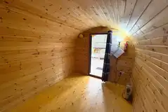 Four person camping pod interior 