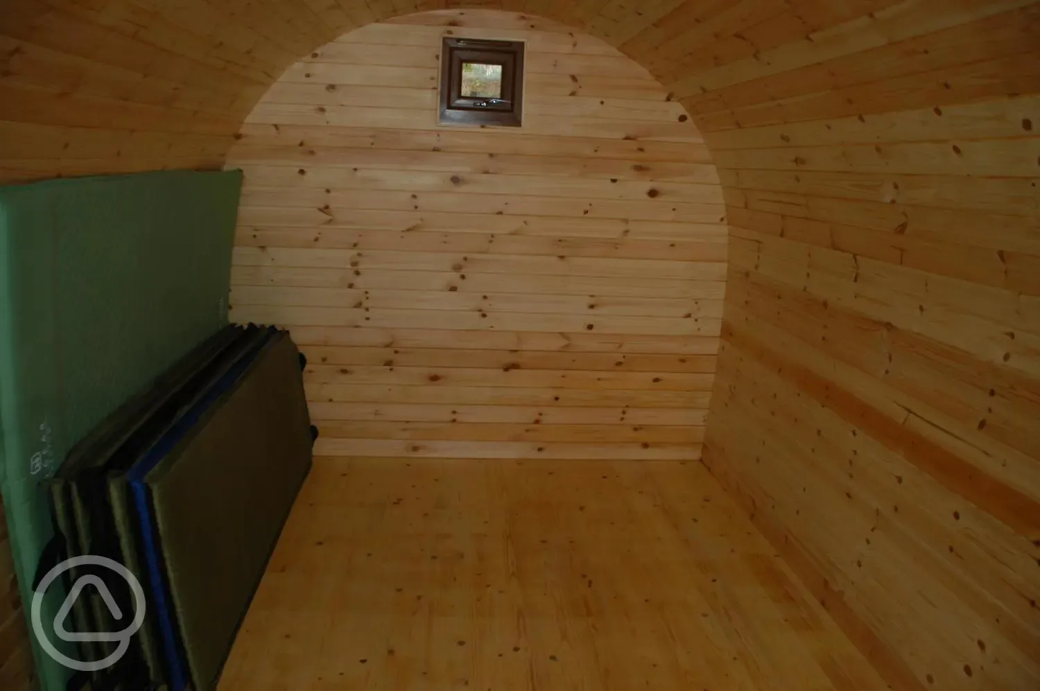 Camping pod interior