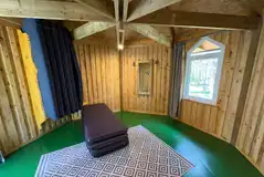 Six person camping pod interior Six person camping pod interior