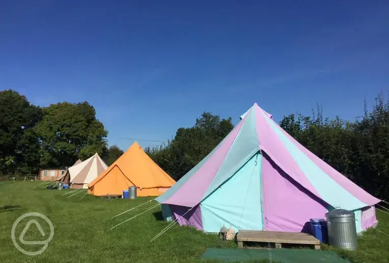 Bell tents at Botany Camping