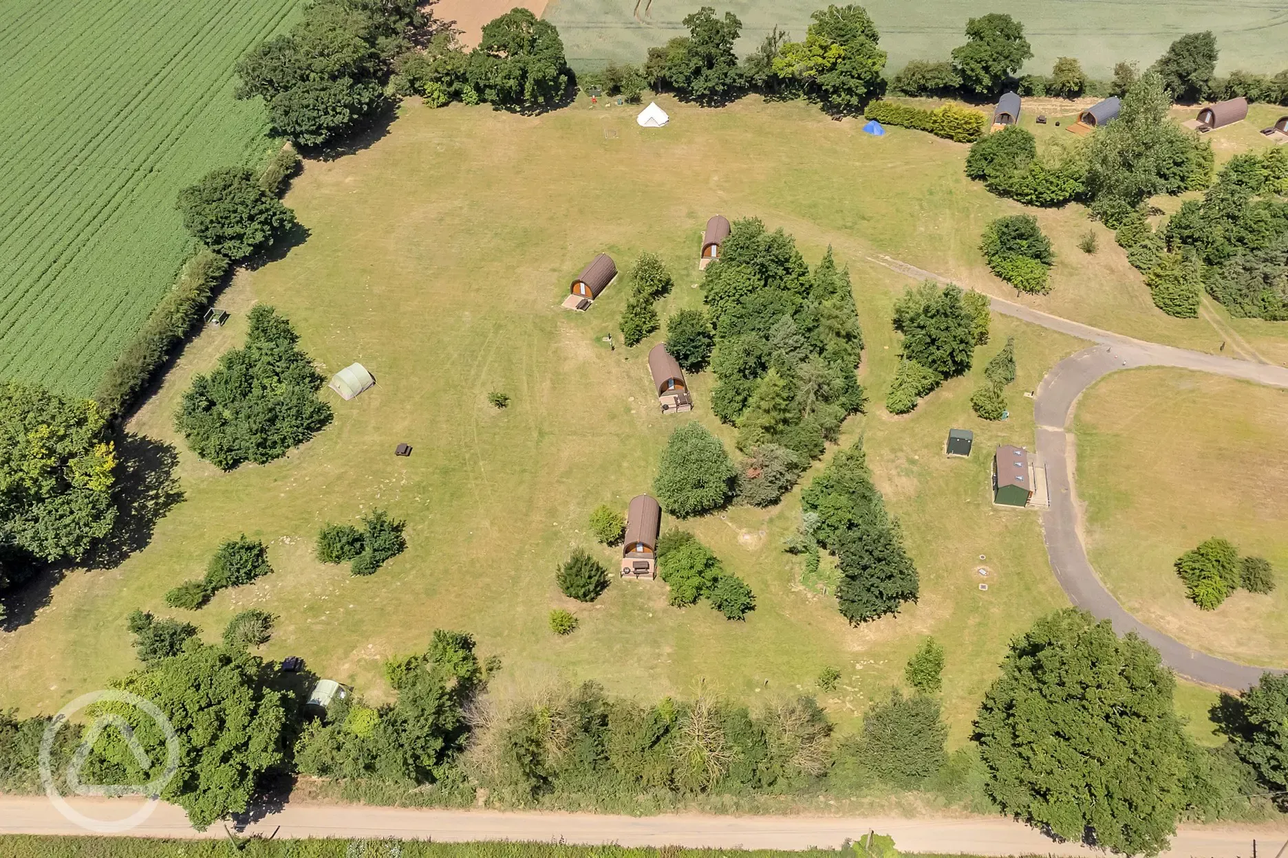 Aerial of the campsite