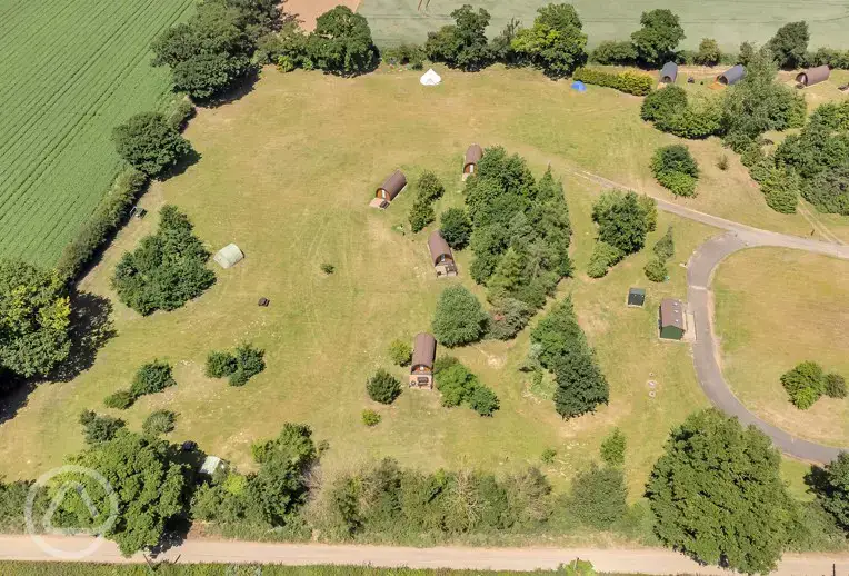 Aerial of the campsite