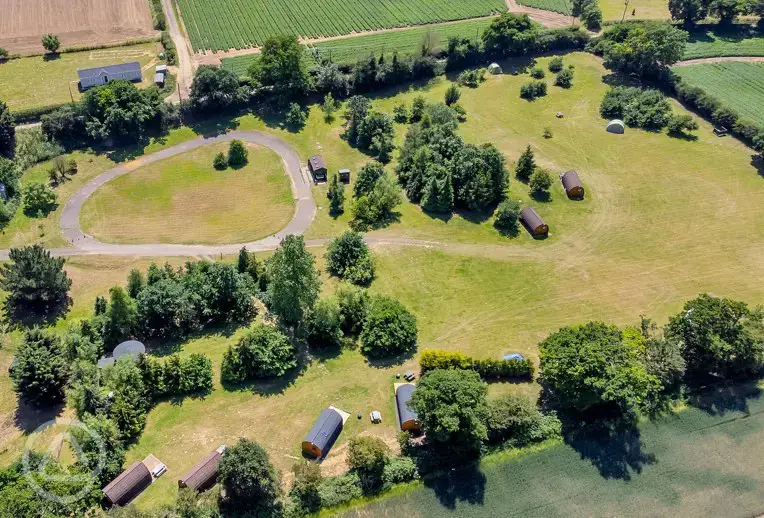 Aerial of the campsite