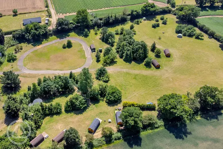 Aerial of the campsite