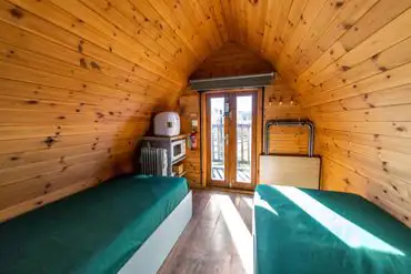 Lord Derby interior at Orchard Hideaways