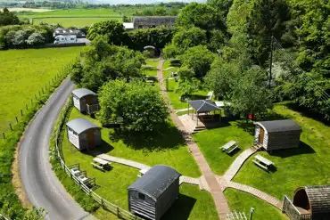 Aerial of Orchard Hideaways