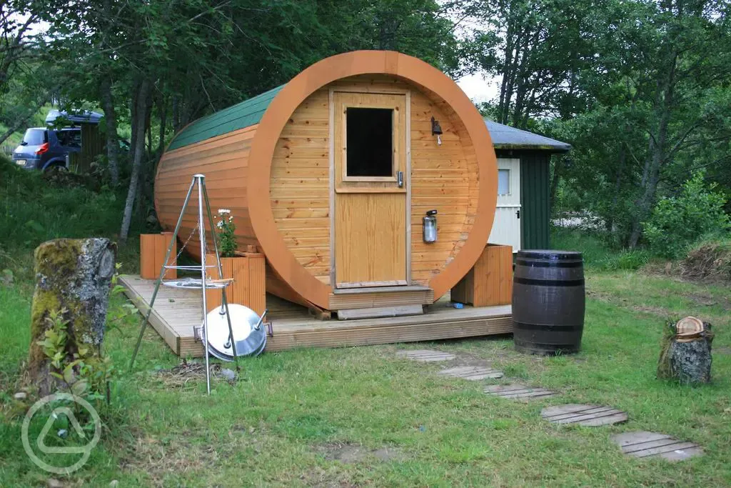 Pod exterior with BBQ