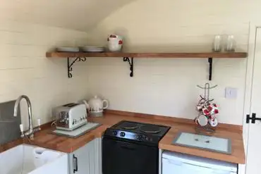 Shepherd's hut kitchenette