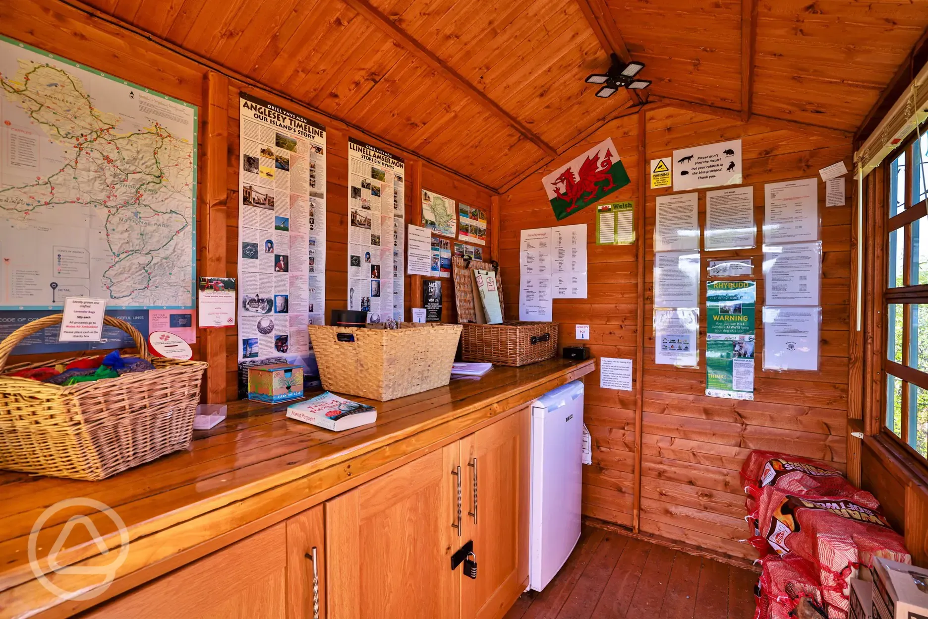 Inside of information hut
