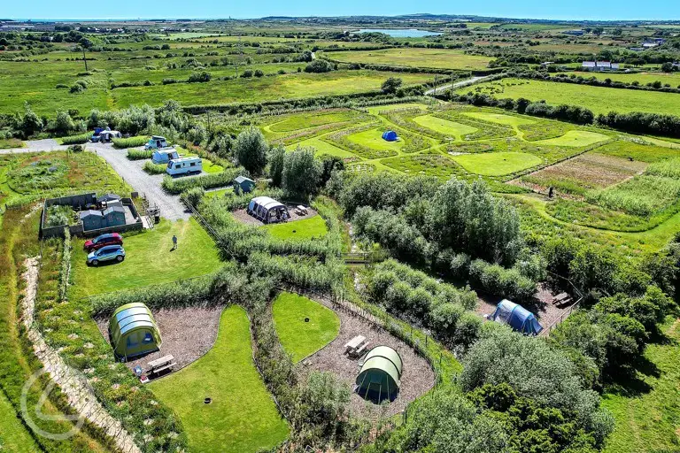 Aerial of the campsite