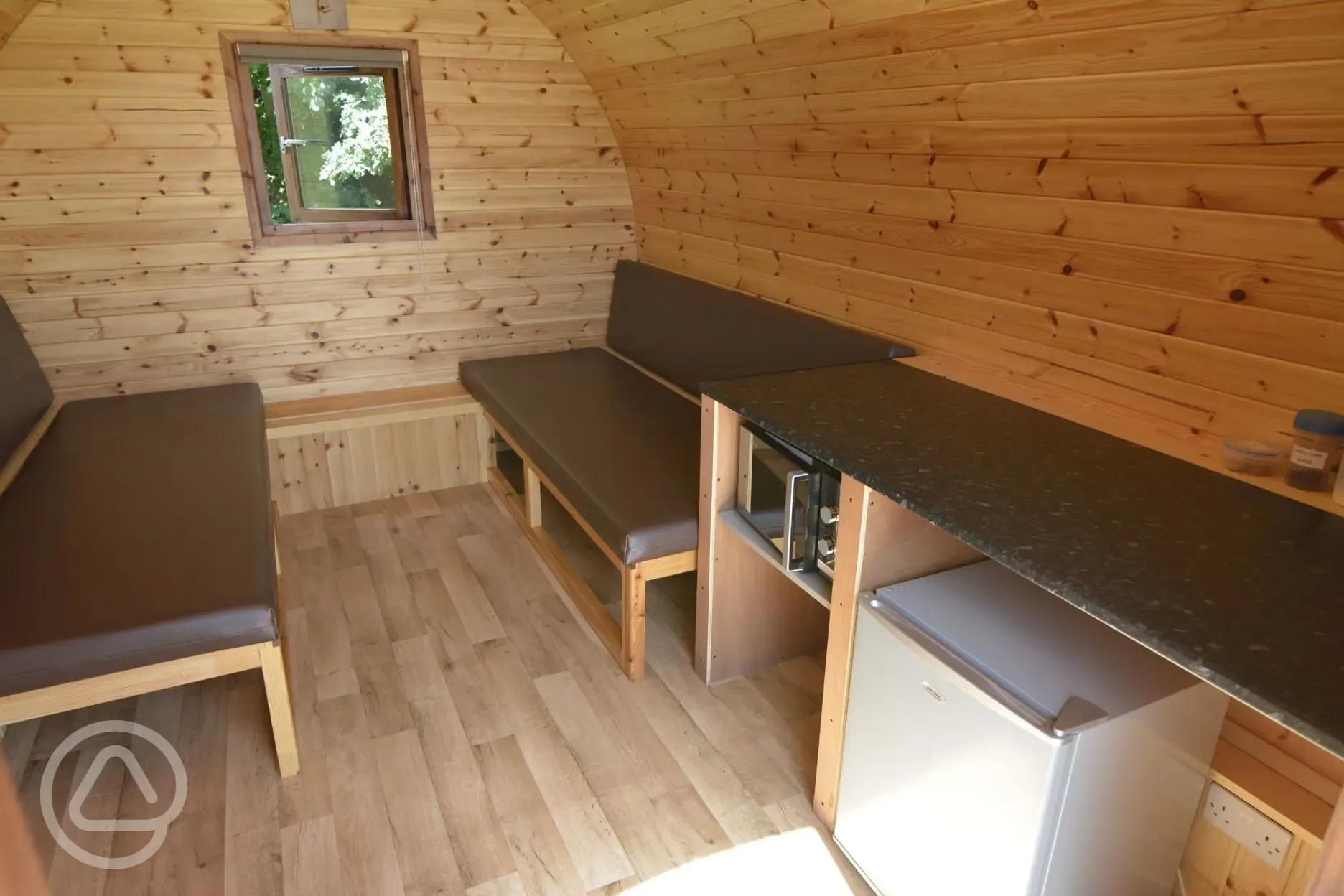 Four person pod interior