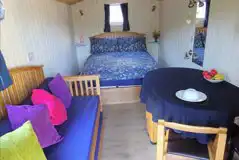 Bluebell shepherd's hut interior