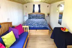 Bluebell shepherd's hut interior