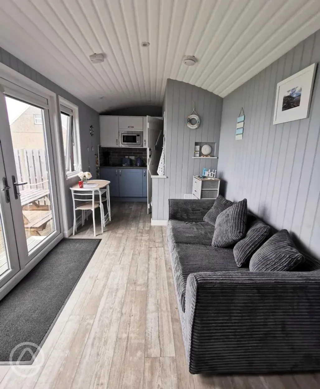 Shepherd's hut interior