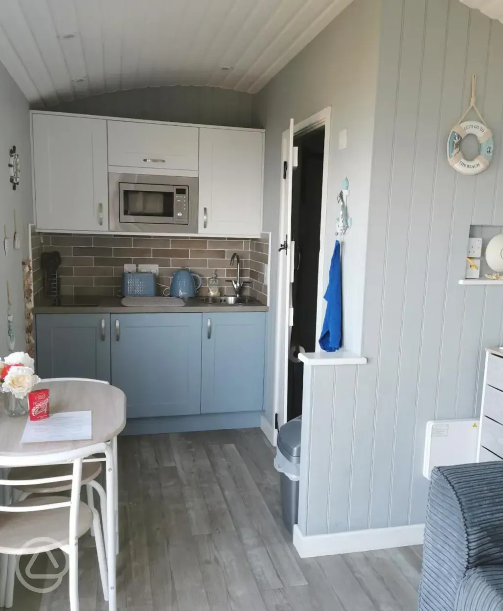 Shepherd's hut kitchen