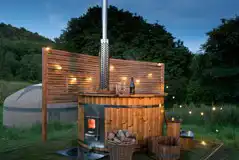 Yurts with hot tub