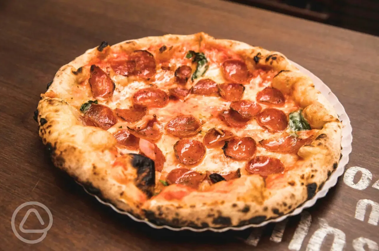 Pizza from the onsite food van