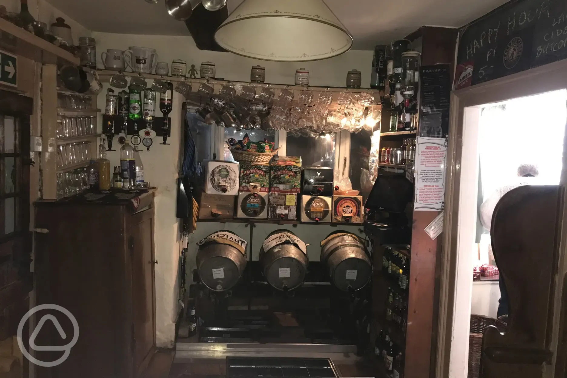 The historic bar in the Tuckers Grave Inn