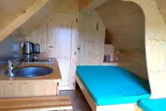 Mini lodge pod interior 