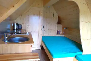 Mini lodge pod interior 