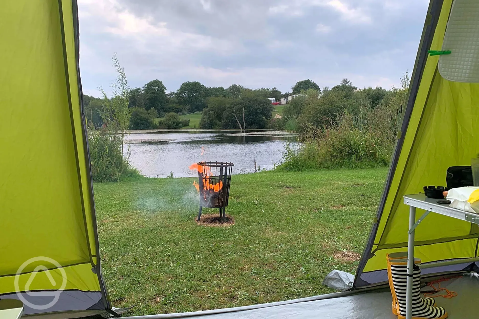 Views from the electric lake view grass pitches
