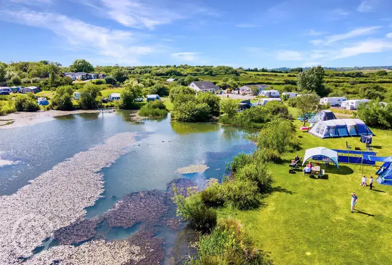 Electric lake view grass pitches