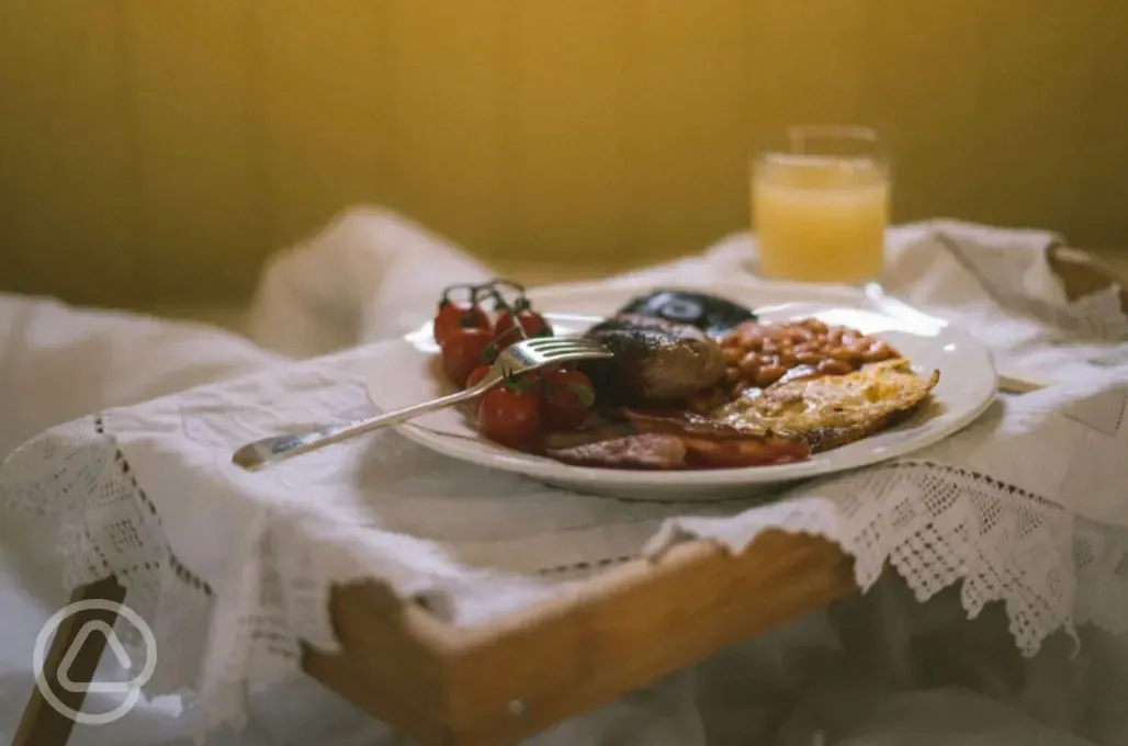 Breakfast made from locally sourced ingredients