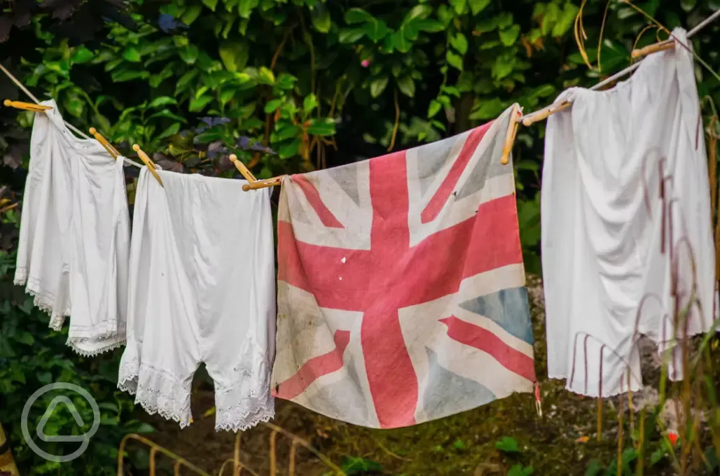 Ensuite shepherd's hut - washing line