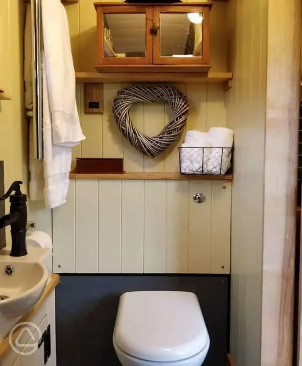 Ensuite shepherd's hut - bathroom